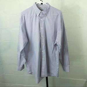 Brooks Brothers Striped Dress Shirt Size 16-4 Purple White Long Sleeve #d9